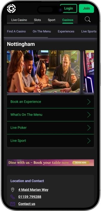 Grosvenor Casino Nottingham App
